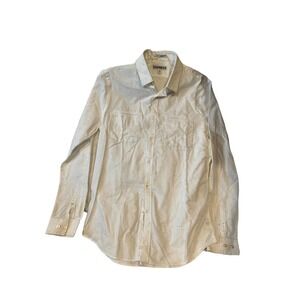 Express Button Down White Casual Shirt Mens M